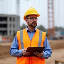 Albion Construction project manager overseeing progress in Manchester
