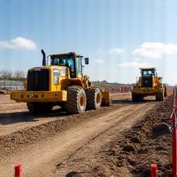Preparing construction site with Albion Construction equipment